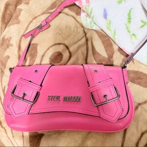 Steve Madden Bright Pink Buckle Crossbody Bag